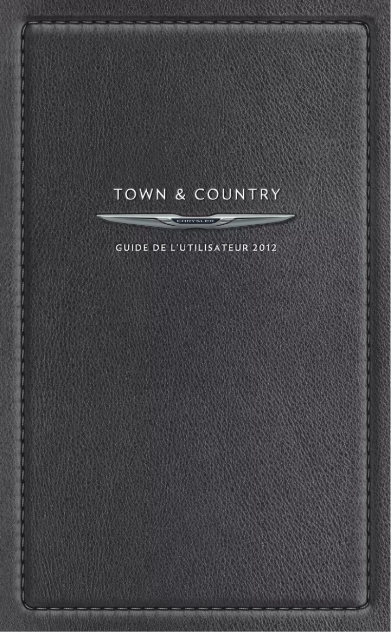 Page 1 de la notice Manuel utilisateur Chrysler Town & Country (2012)
