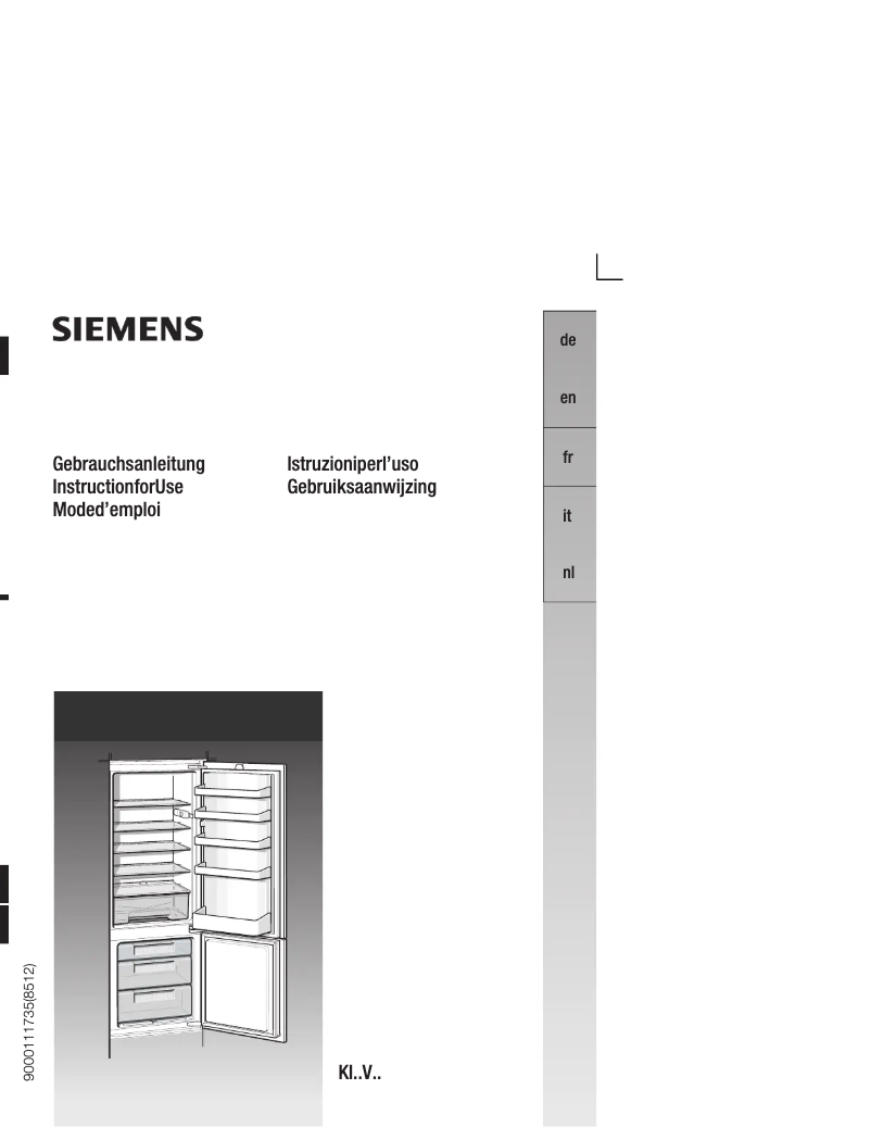 Page n°1 - Manuel utilisateur Siemens KI 38VV01