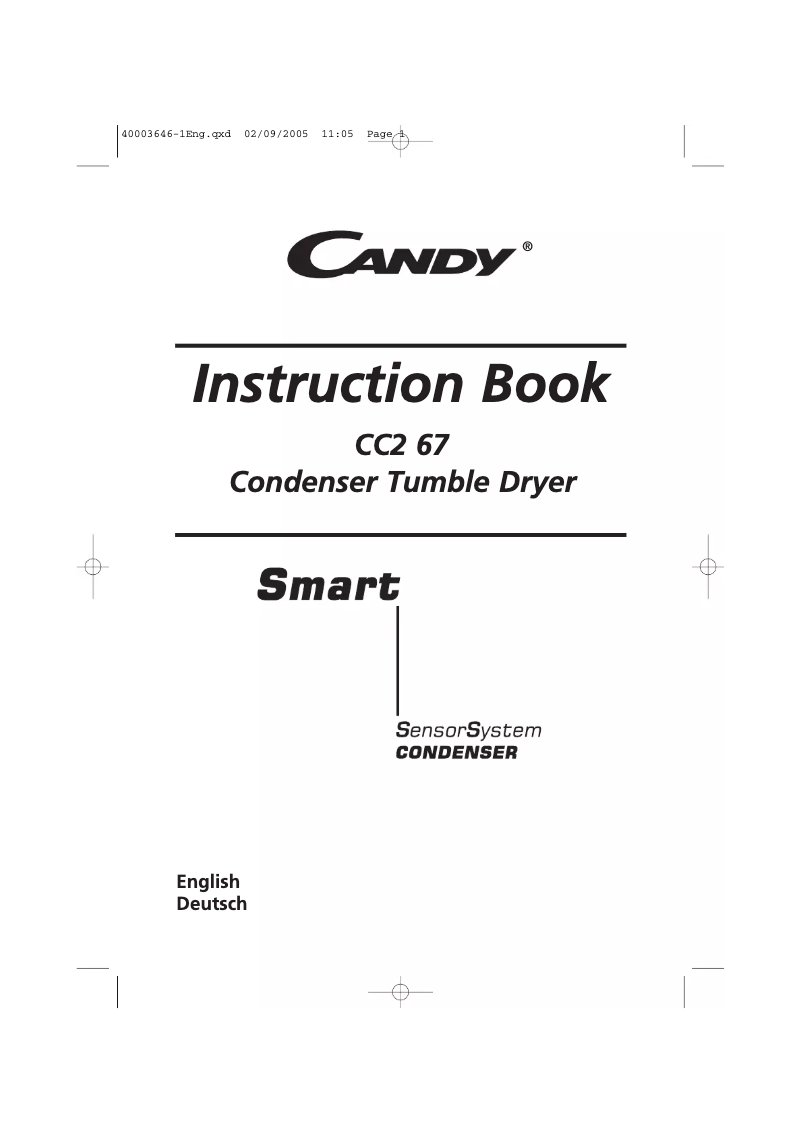 Page n°1 - Manuel utilisateur Candy CC2 67T-84