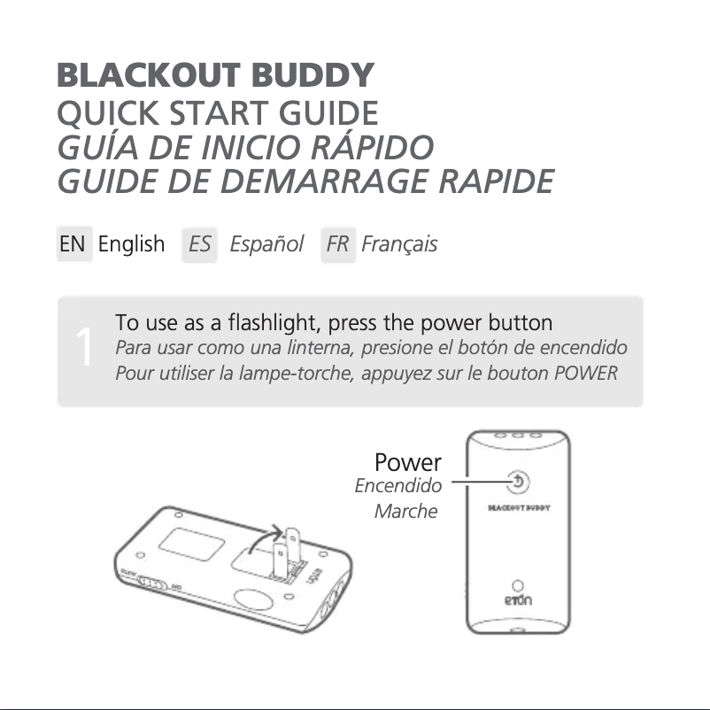 Image de la première page du manuel de l'appareil Blackout Buddy