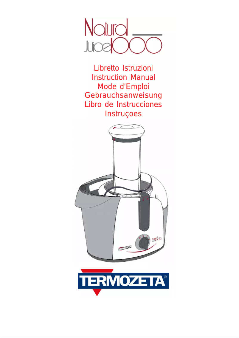 Image de la première page du manuel de l'appareil Natural juice 1000 73917