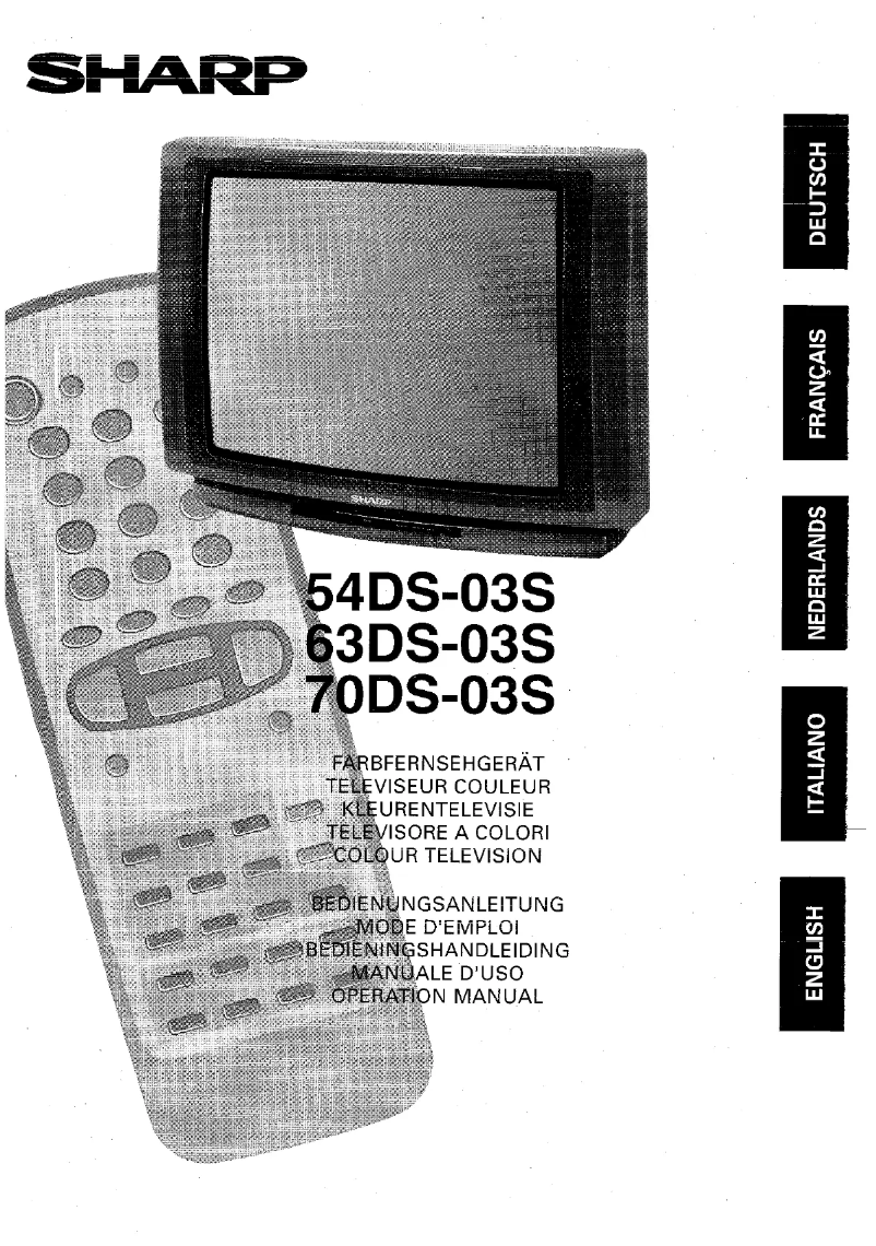 Page 1 de la notice Manuel utilisateur Sharp 54DS-03S