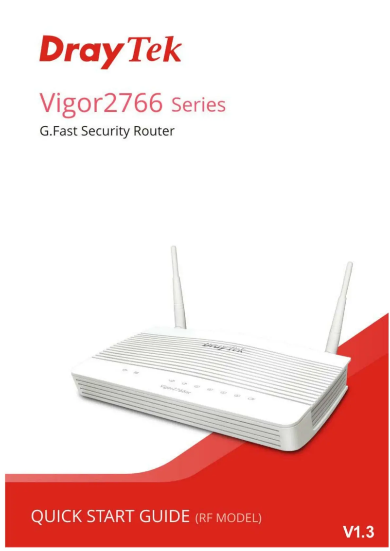 Page 1 de la notice Guide de démarrage rapide Draytek Vigor 2766Vac