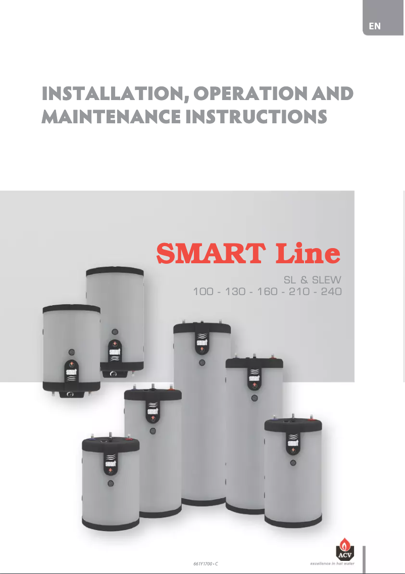 Page n°1 - Manuel utilisateur ACV Smart 100 SL