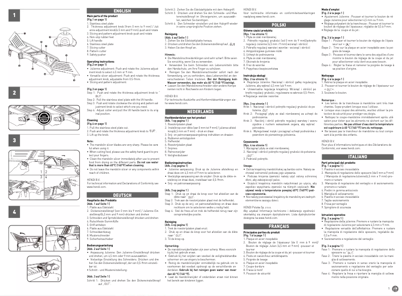 Page n°1 - Manuel utilisateur Hendi 237922