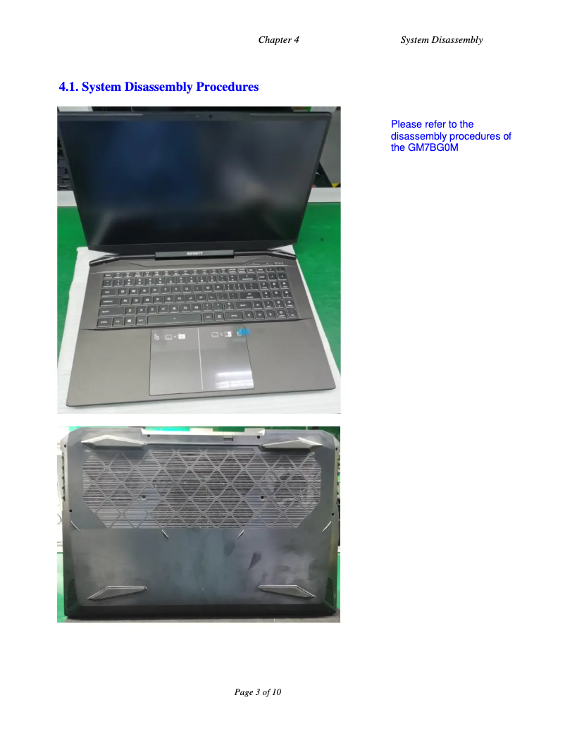 Image de la première page du manuel de l'appareil XMG Apex 17