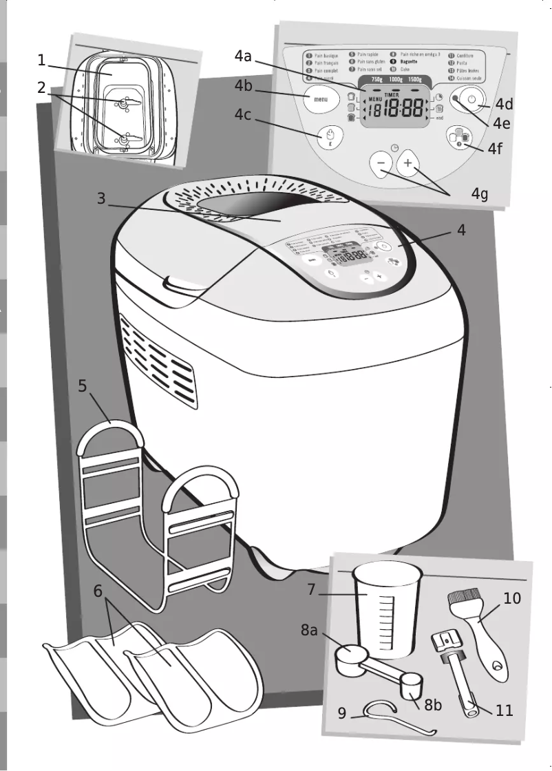 Image de la première page du manuel de l'appareil Home Bread 3315144