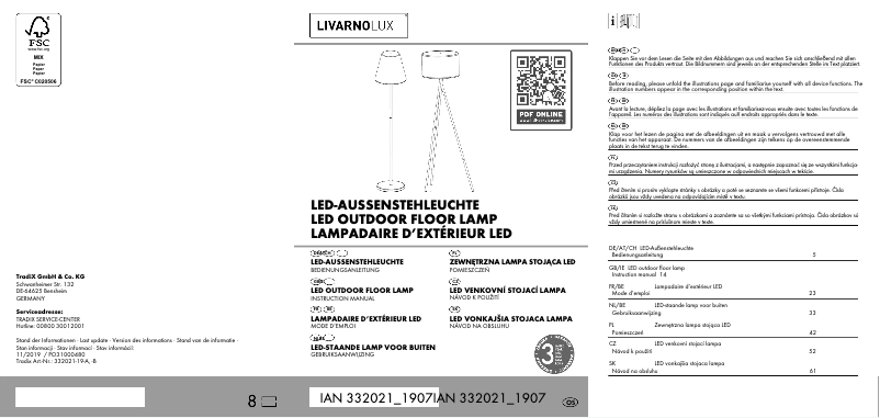 Image de la première page du manuel de l'appareil IAN 332021