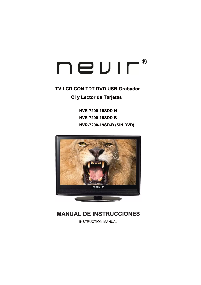 Page n°1 - Manuel utilisateur Nevir NVR-7200-19SDD-N