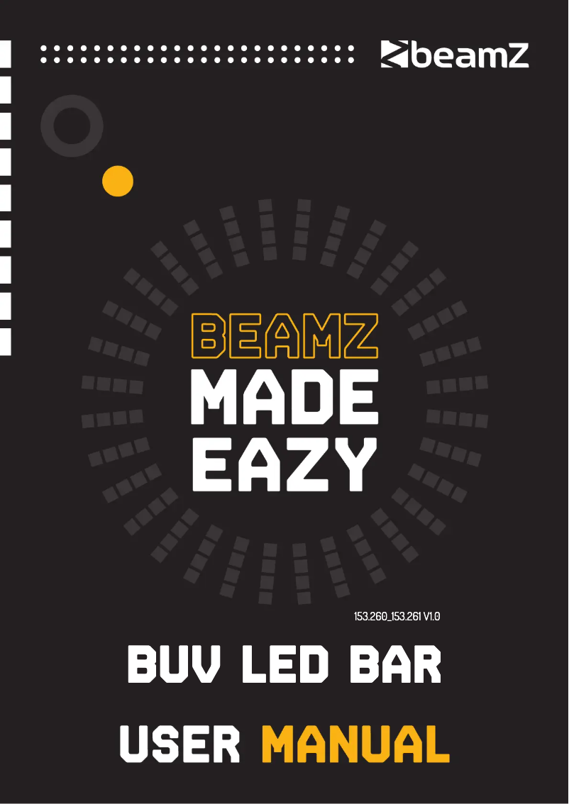 Page 1 de la notice Manuel utilisateur BeamZ BUV263