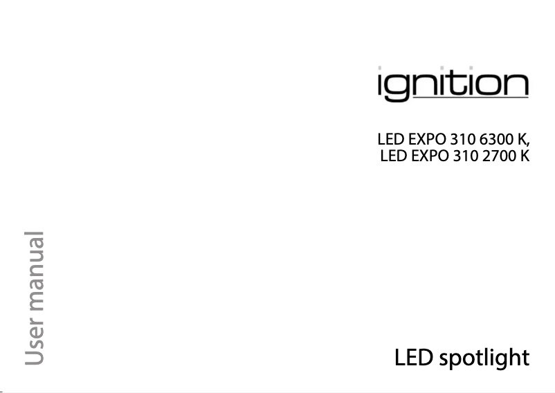 Page 1 de la notice Manuel utilisateur Ignition LED EXPO 310 2700 K