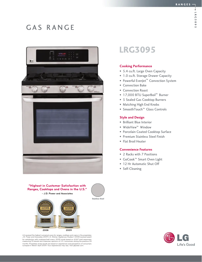 Image de la première page du manuel de l'appareil LRG3095ST