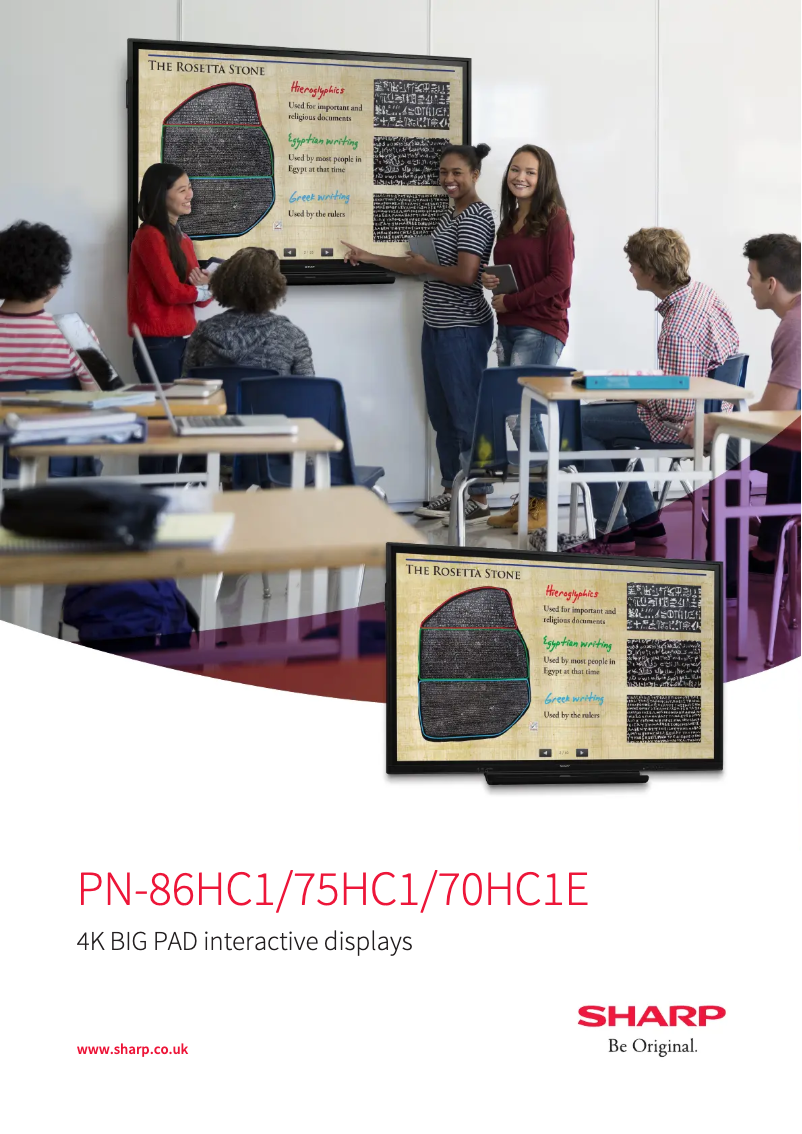 Page 1 de la notice Brochure Sharp PN-70HC1E