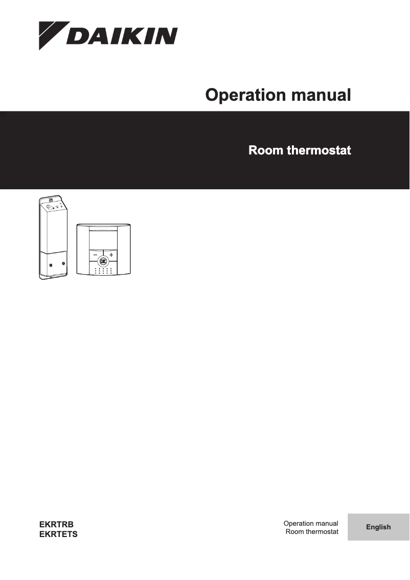 Page 1 de la notice Manuel utilisateur Daikin EKRTET