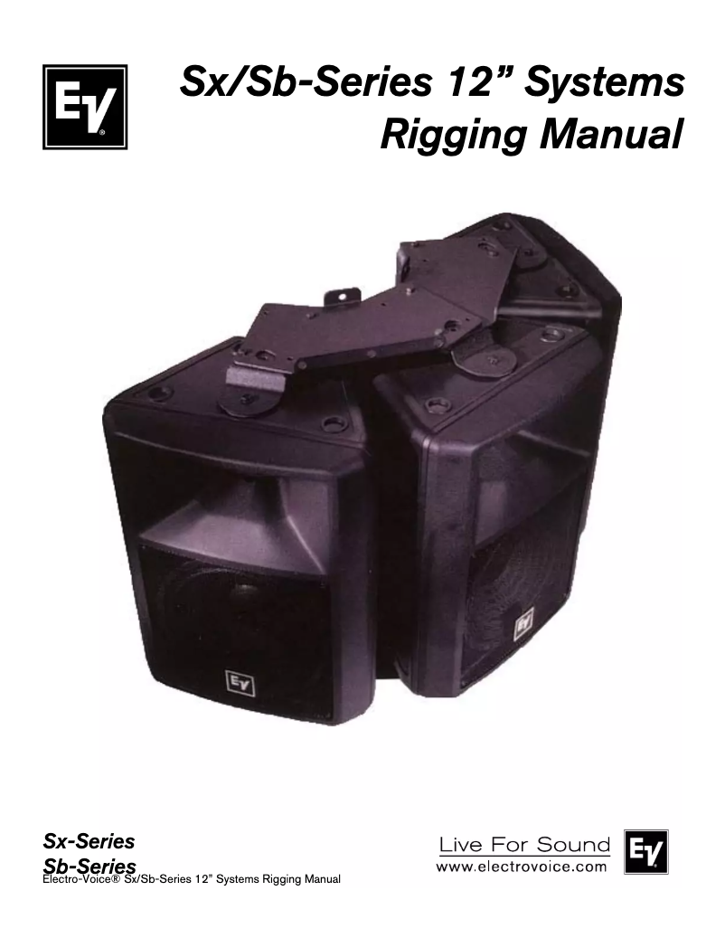 Page 1 de la notice Manuel utilisateur Electro-Voice Sx100+E