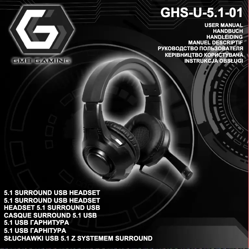 Page n°1 - Manuel utilisateur GMB Gaming GHS-U-5.1-01