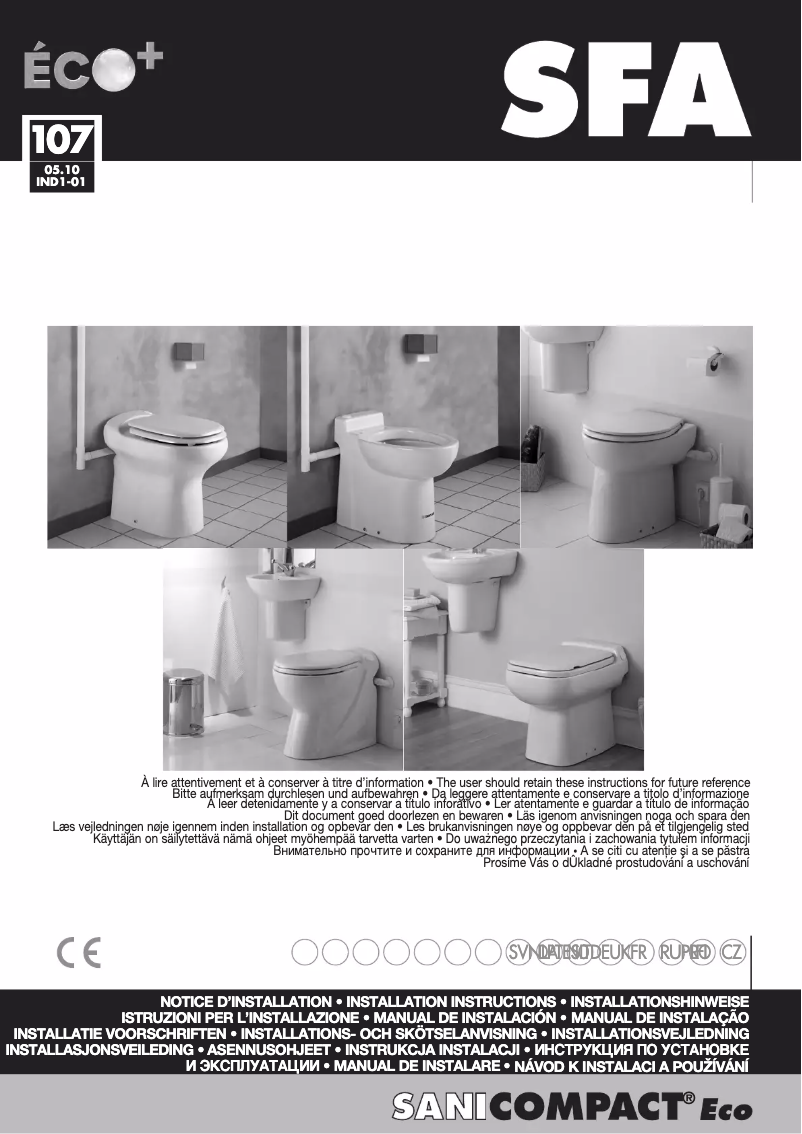 Image de la première page du manuel de l'appareil SaniCompact 48 ECO+