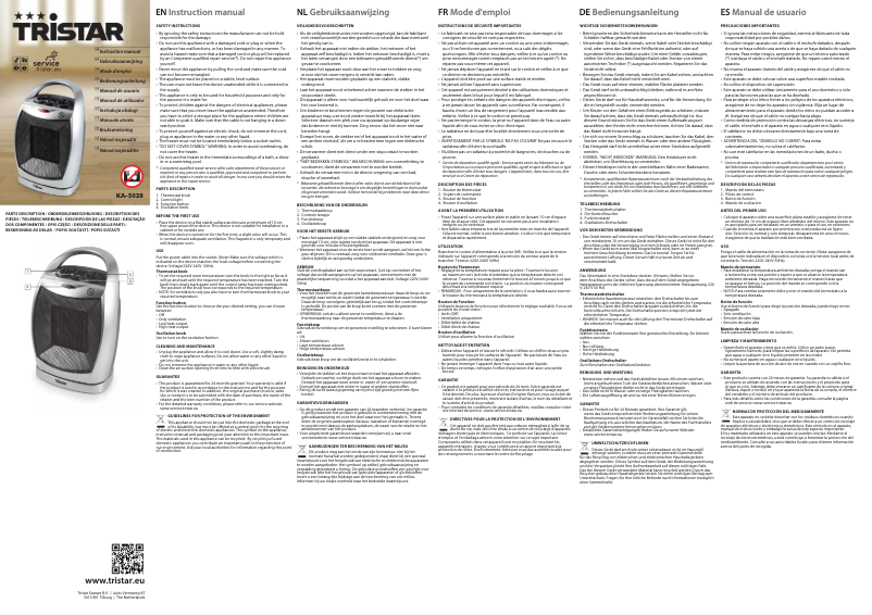 Image de la première page du manuel de l'appareil KA-5028