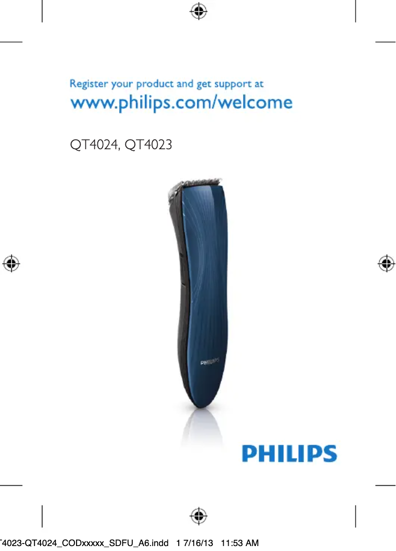 Image de la première page du manuel de l'appareil Series 5000 QT4024