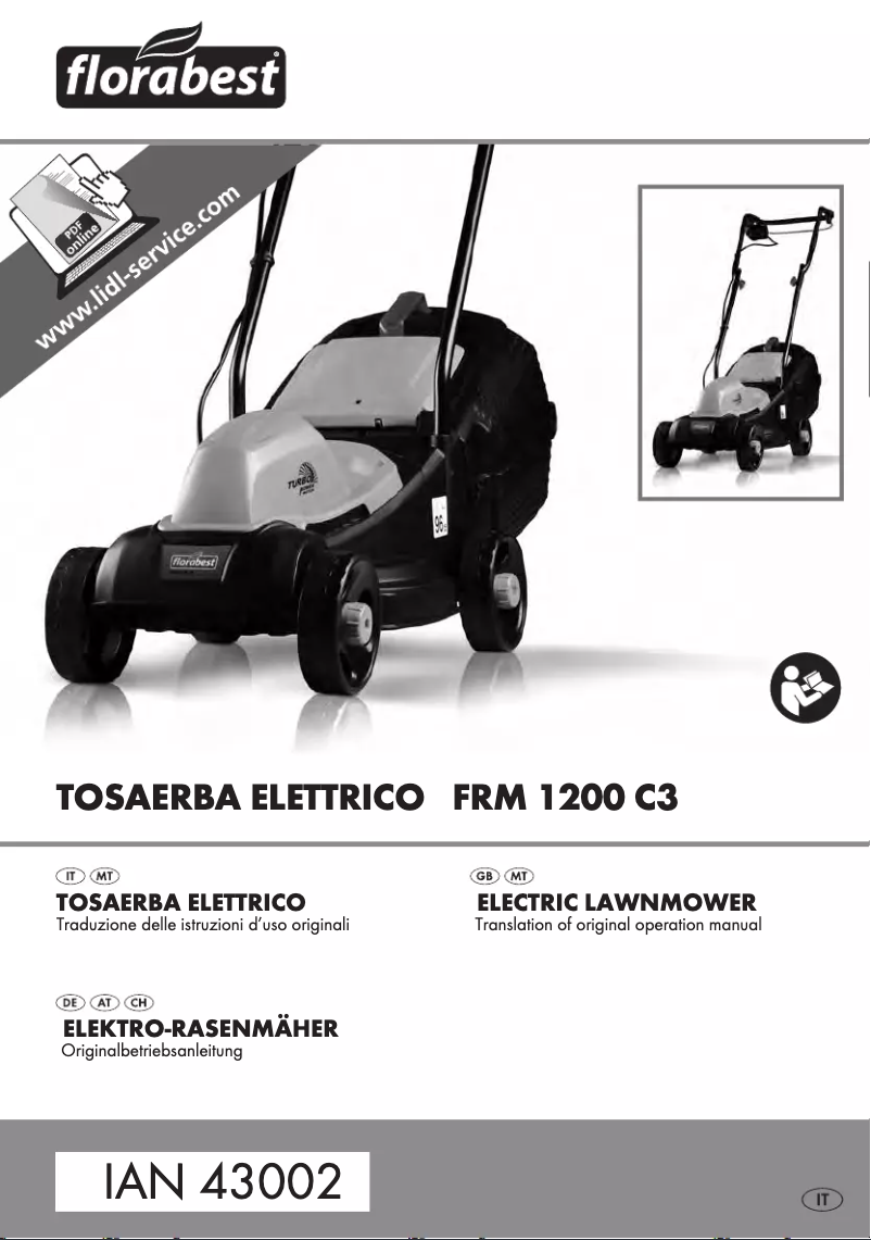 Page 1 de la notice Manuel utilisateur Florabest FRM 1200 C3