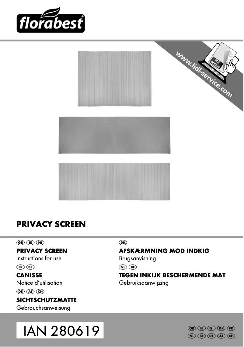 Page 1 de la notice Manuel utilisateur Florabest HG04783