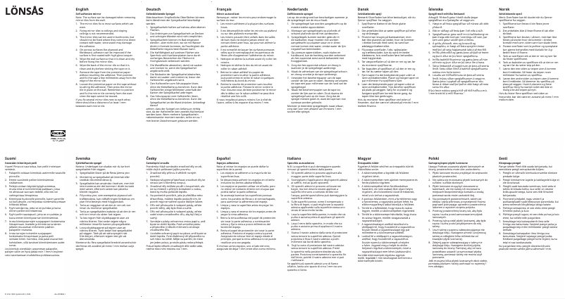 Imagen de la primera página del manual del dispositivo LÖNSÅS