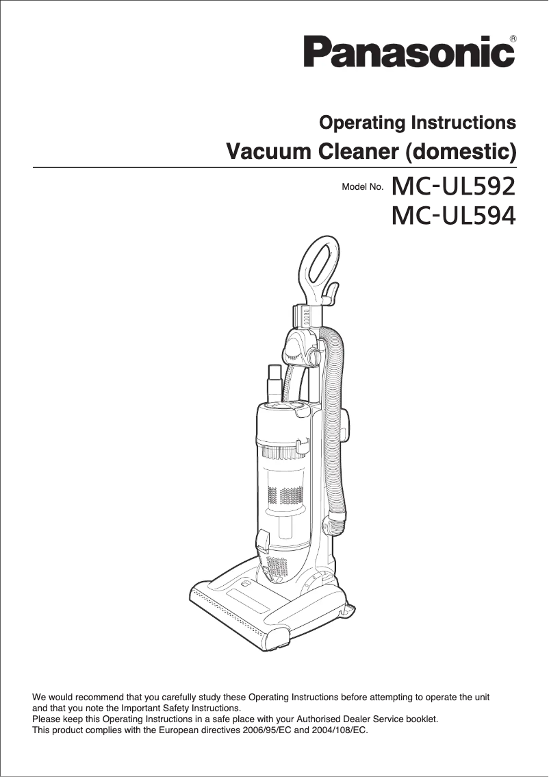 Página 1 del manual Manual de usuario Panasonic MC-UL594