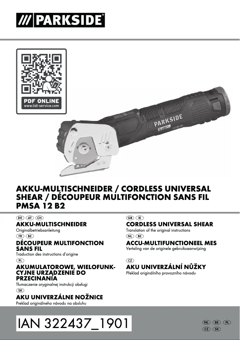 Page n°1 - Manuel utilisateur Parkside PMSA 12 B2