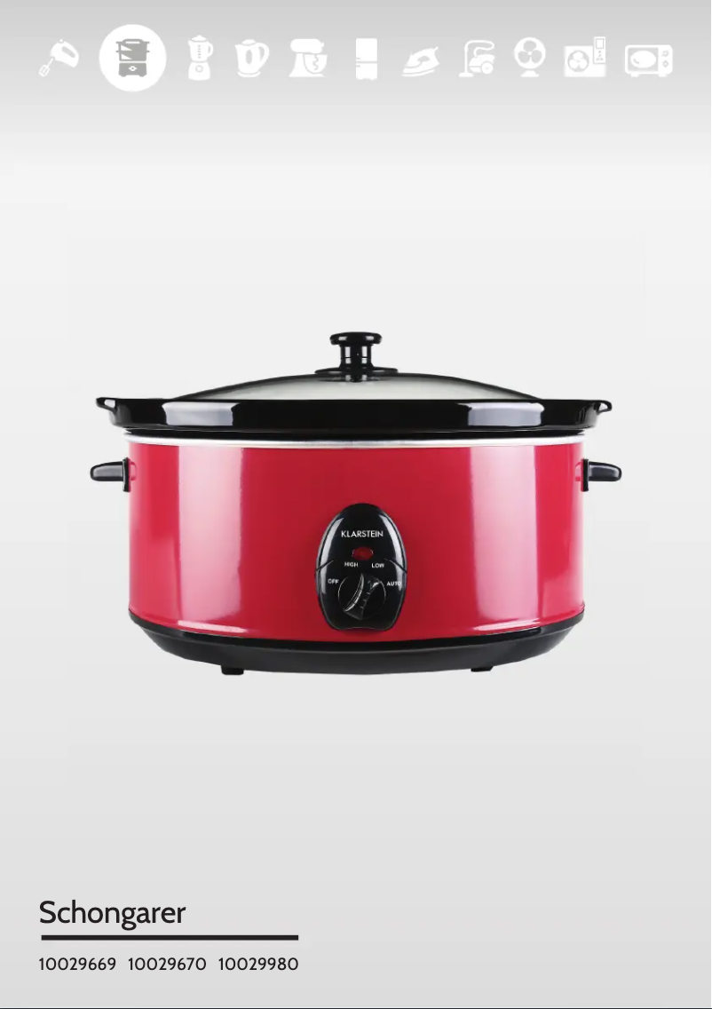 Page 1 de la notice Manuel utilisateur Klarstein 10029669