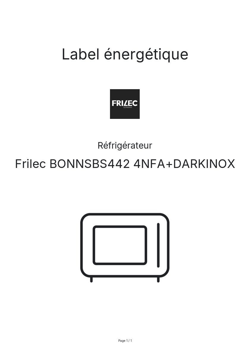 Image de la première page du manuel de l'appareil BONNSBS442 4NFA+DARKINOX