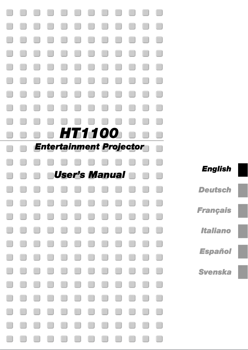 Image de la première page du manuel de l'appareil HT1100