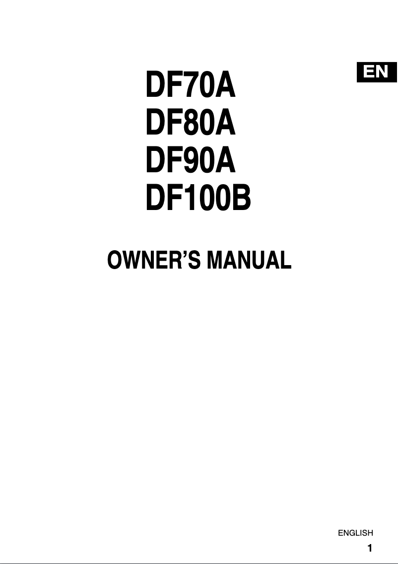Image de la première page du manuel de l'appareil DF100B