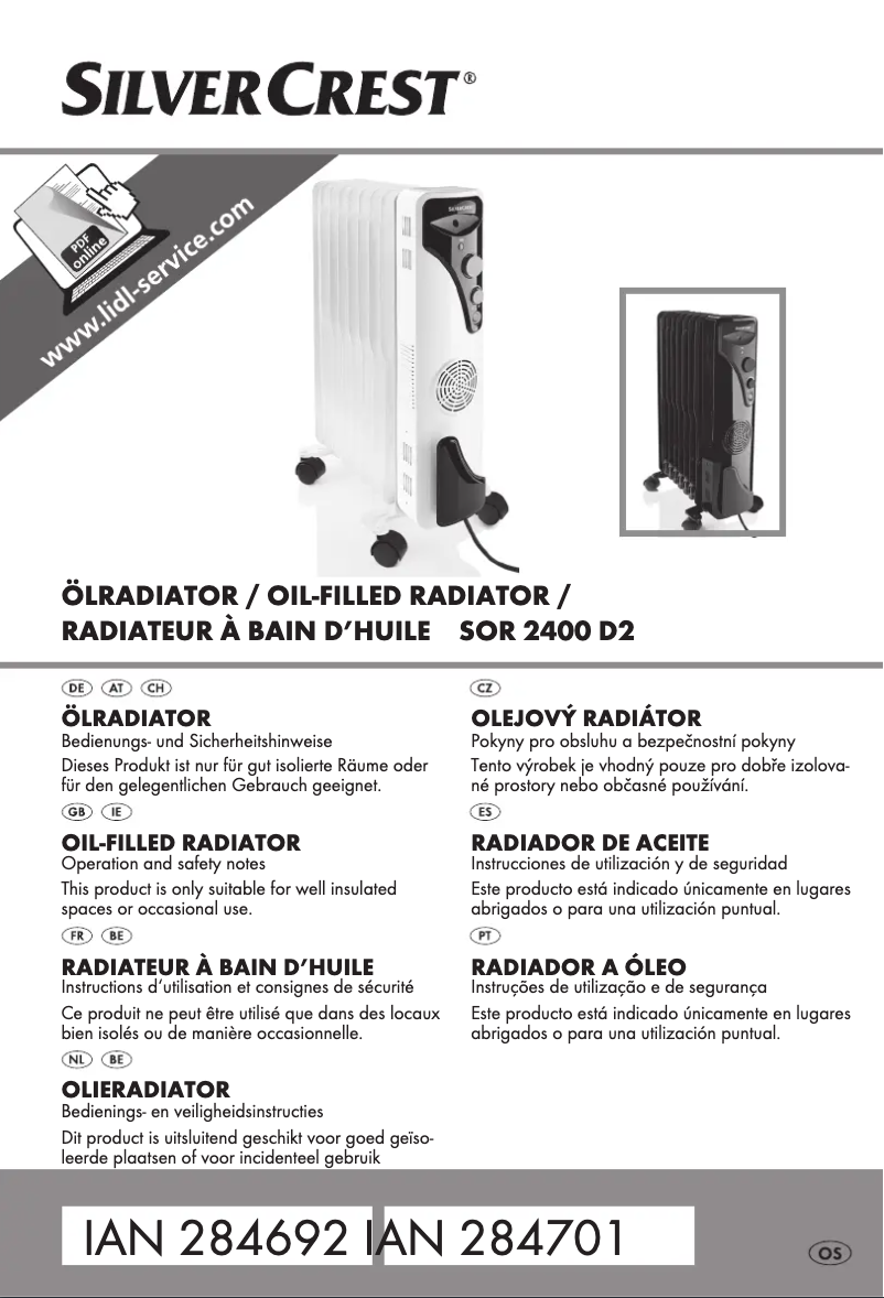 Page 1 de la notice Manuel utilisateur SilverCrest SOR 1500 D3