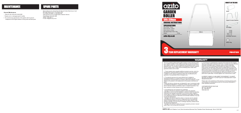 Página 1 del manual Manual de usuario Ozito PSR-5732U