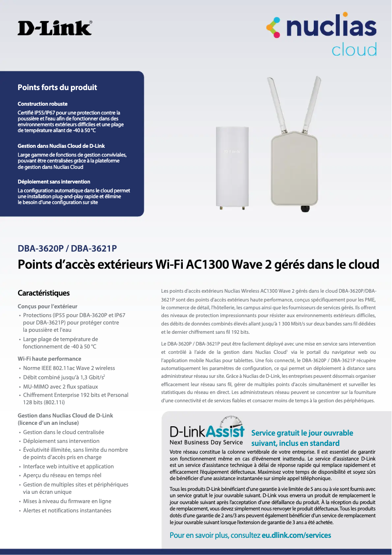 Page n°1 - Fiche technique D-Link DBA-3621P