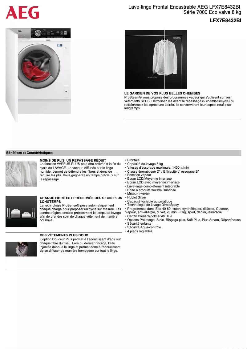 Image de la première page du manuel de l'appareil LFX7E8432BI