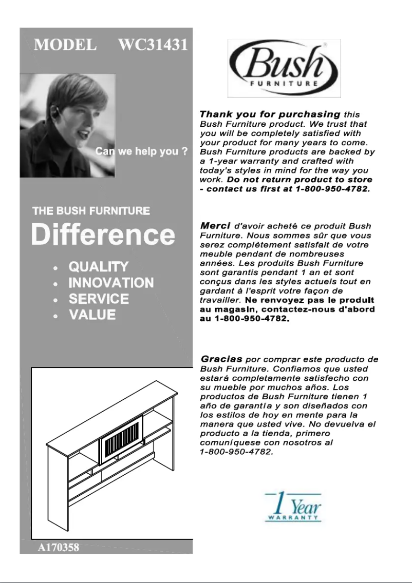 Imagen de la primera página del manual del dispositivo Cabot WC31431-03