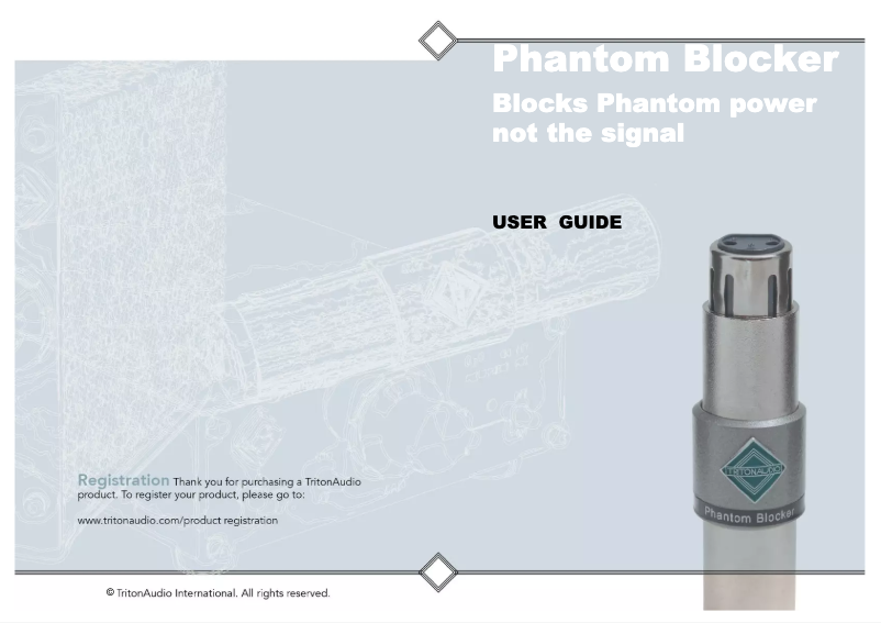 Page n°1 - Manuel utilisateur Triton Phantom Blocker