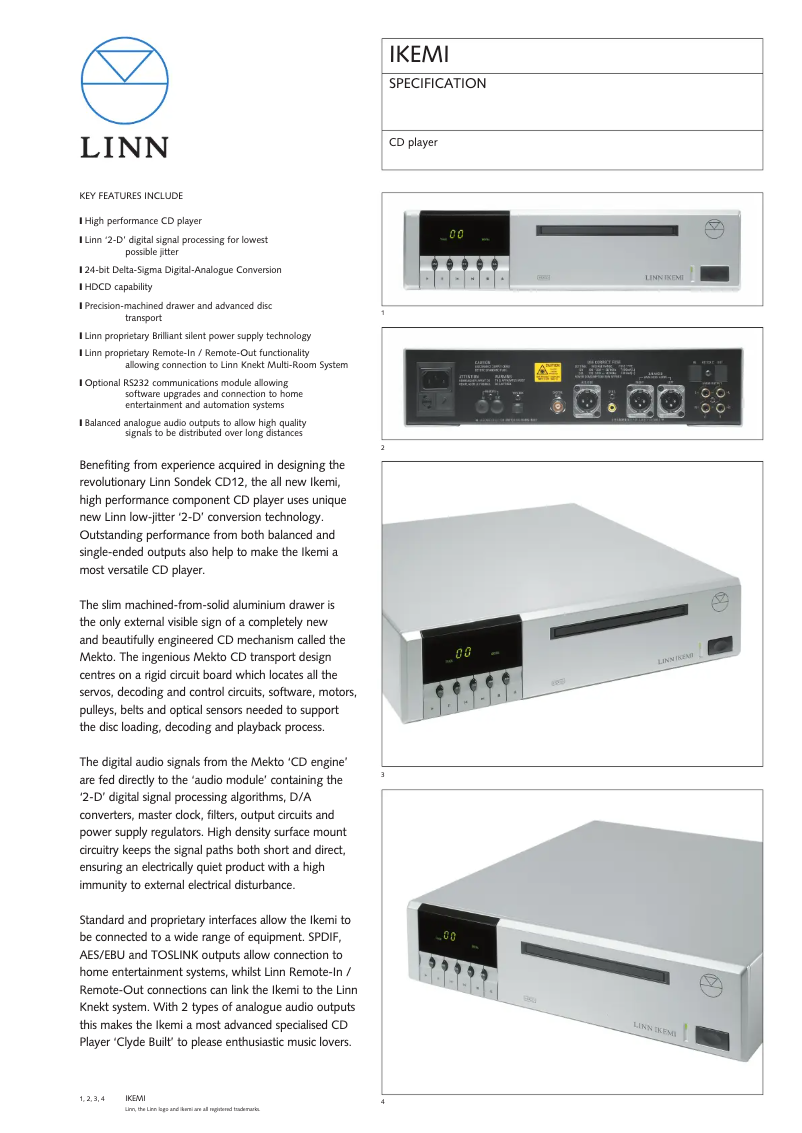 Page n°1 - Fiche technique Linn Ikemi