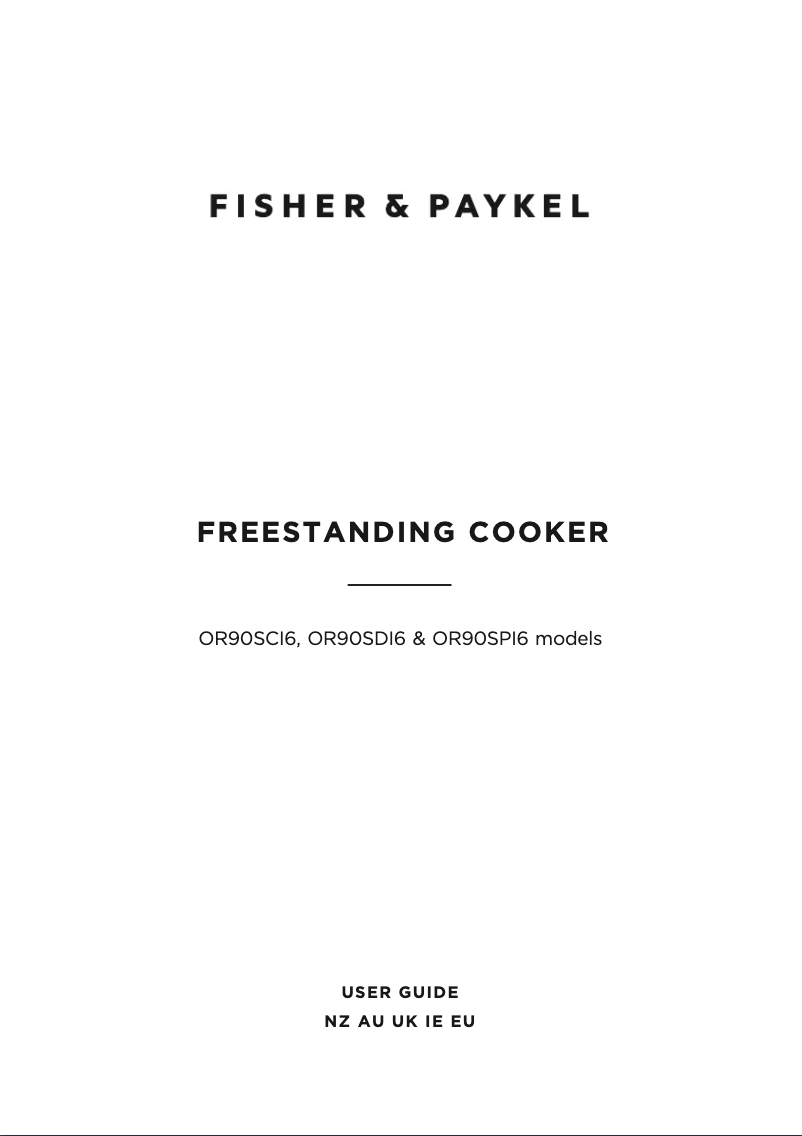 Page n°1 - Manuel utilisateur Fisher & Paykel OR90SCI4W1
