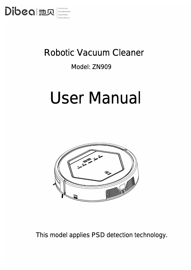 Page n°1 - Manuel utilisateur Dibea ZN909