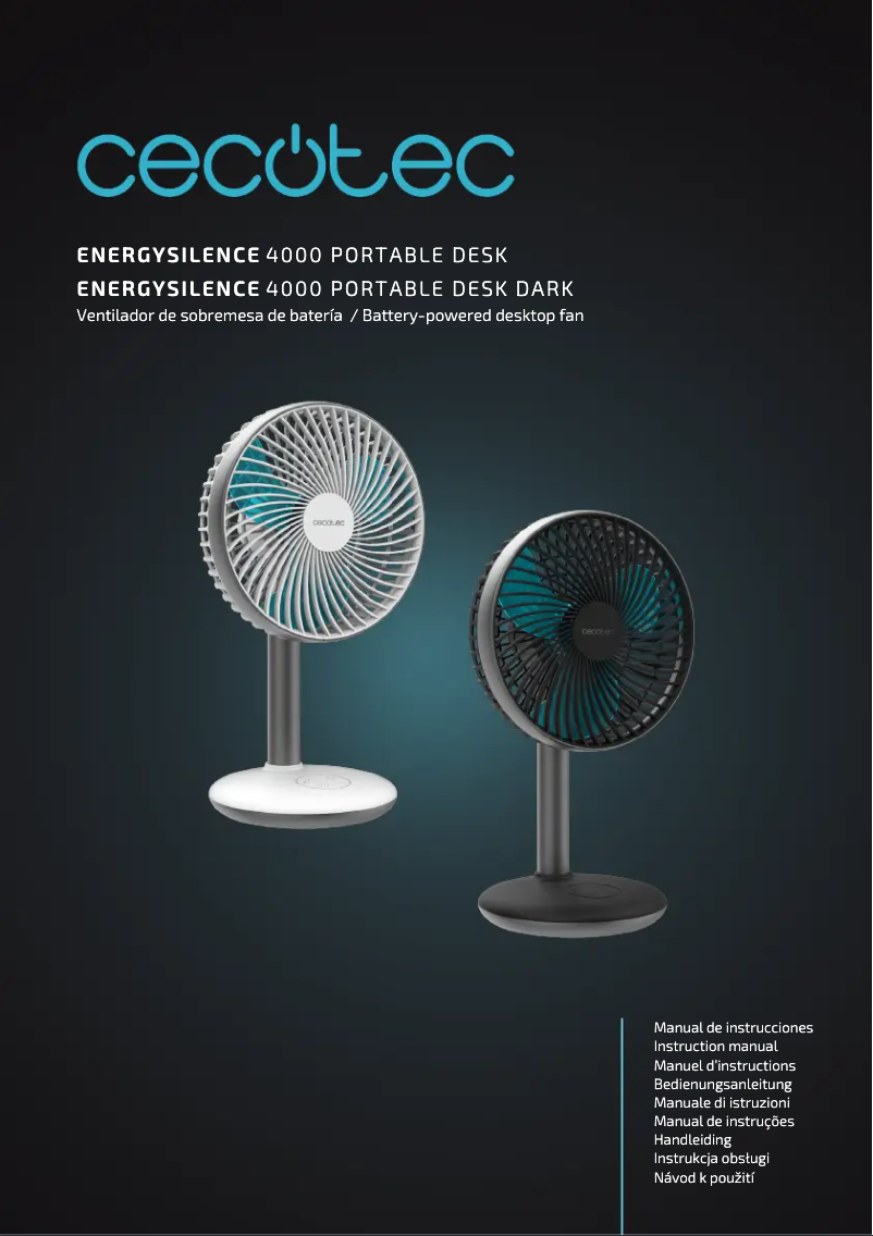 Page 1 de la notice Manuel utilisateur Cecotec EnergySilence 4000 Portable Desk