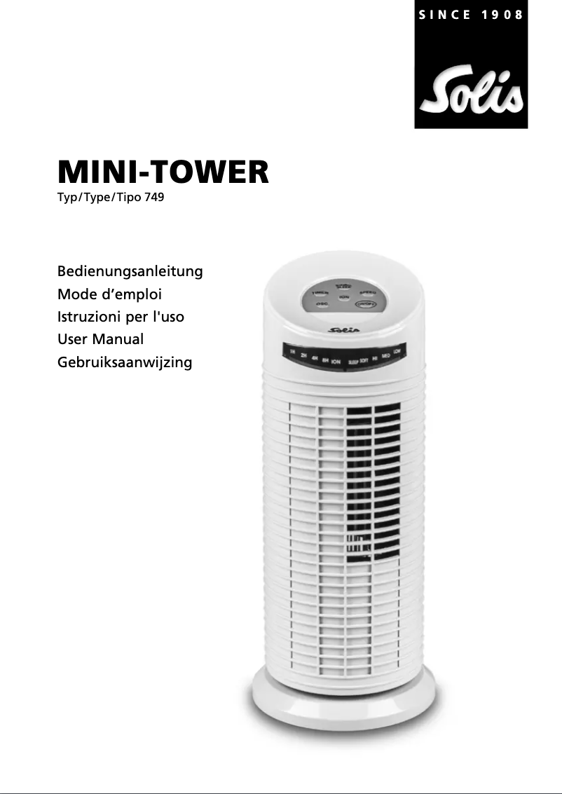 Image de la première page du manuel de l'appareil Mini-Tower 749