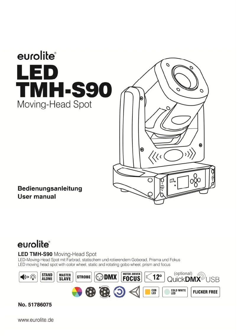 Page 1 de la notice Manuel utilisateur Eurolite LED TMH-S90