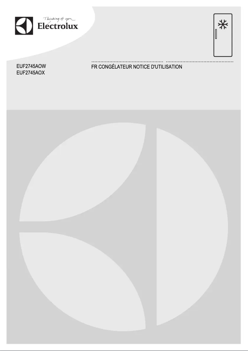 Page 1 de la notice Manuel utilisateur Electrolux EUF2745AOW