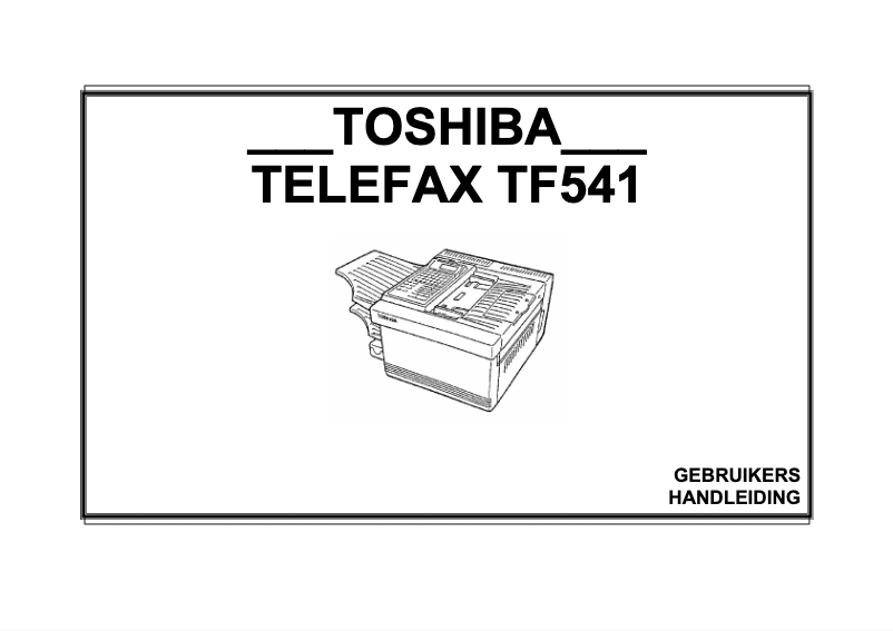 Page 1 de la notice Manuel utilisateur Toshiba TF541