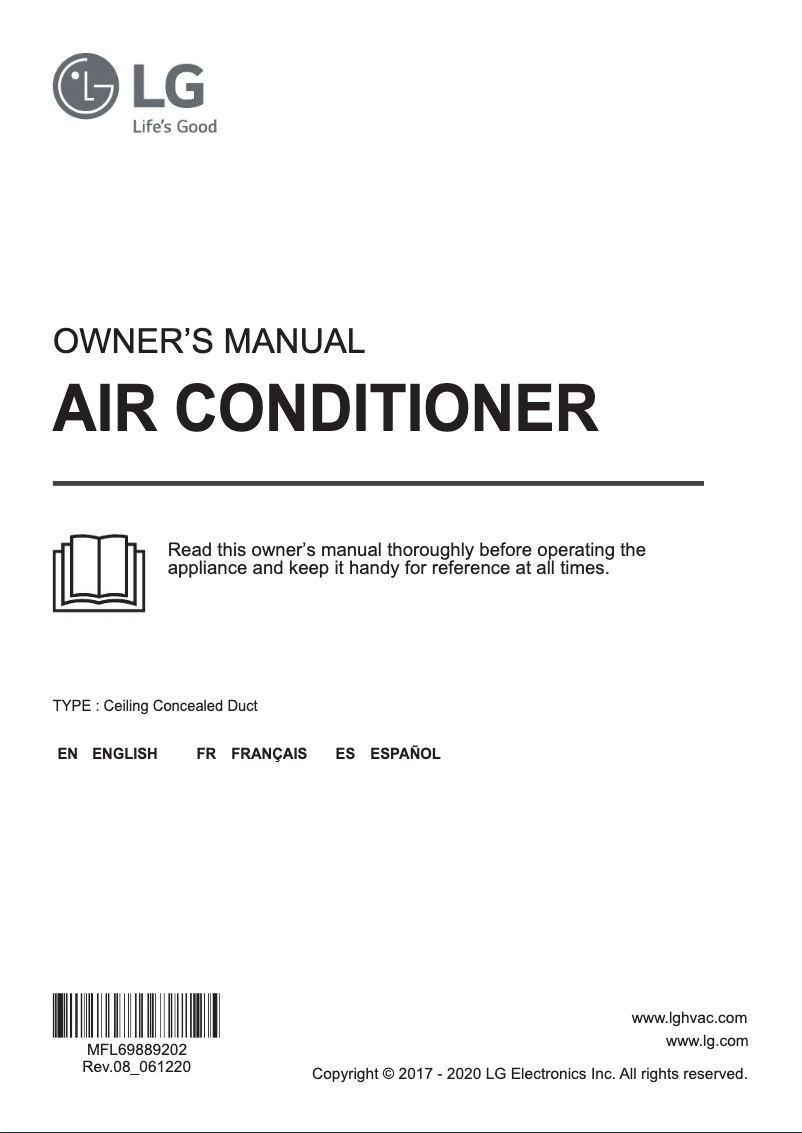 Page n°1 - Manuel utilisateur LG ARNU243BHA2
