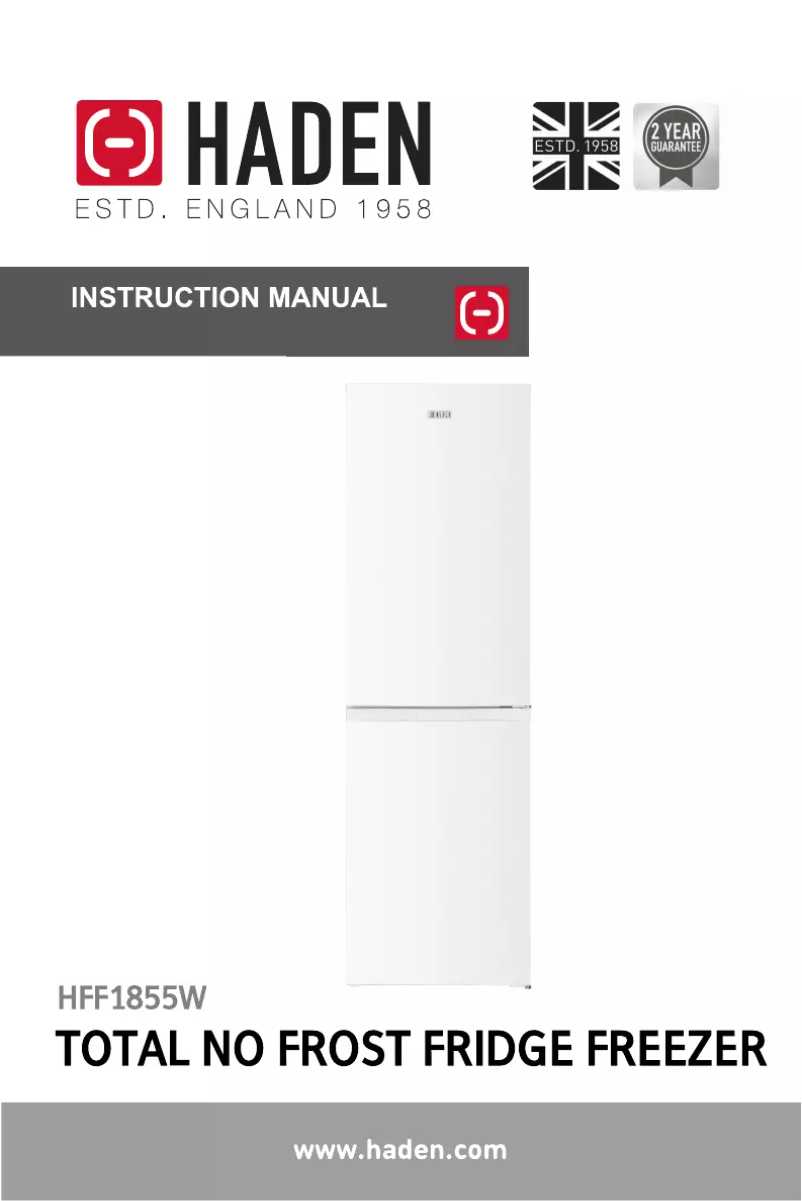 Image de la première page du manuel de l'appareil HFF1855W