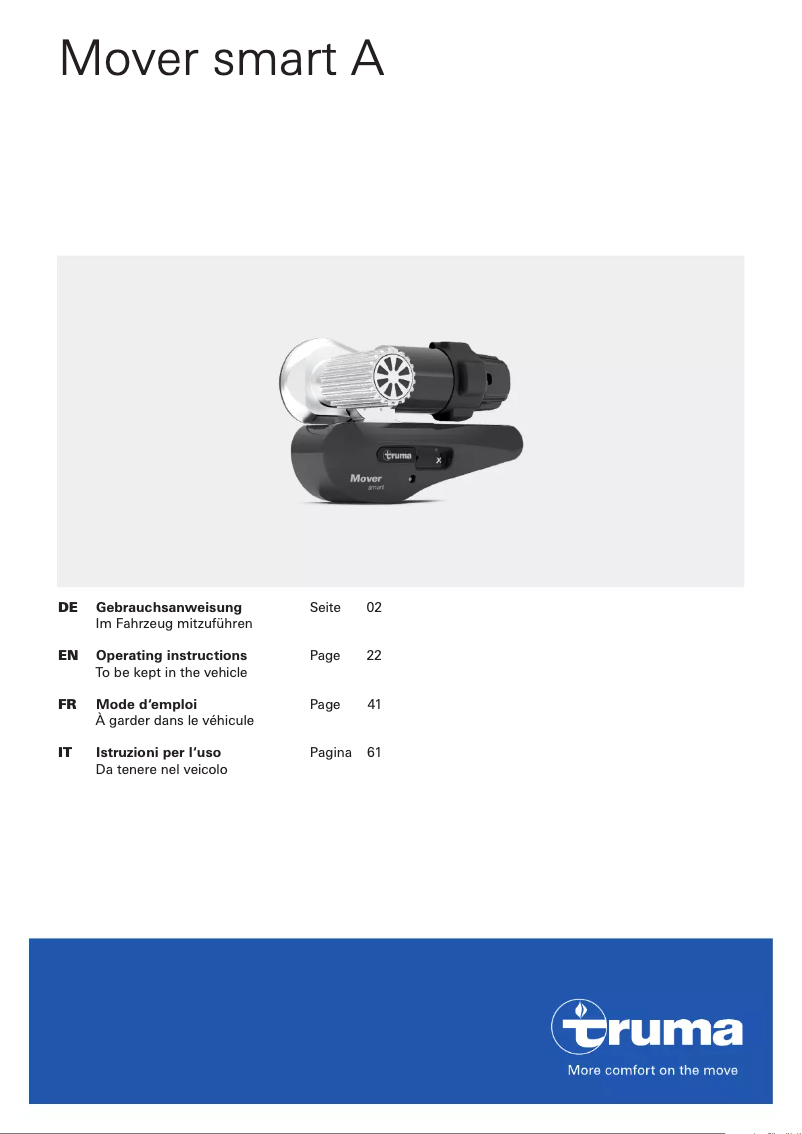 Image de la première page du manuel de l'appareil Mover smart A