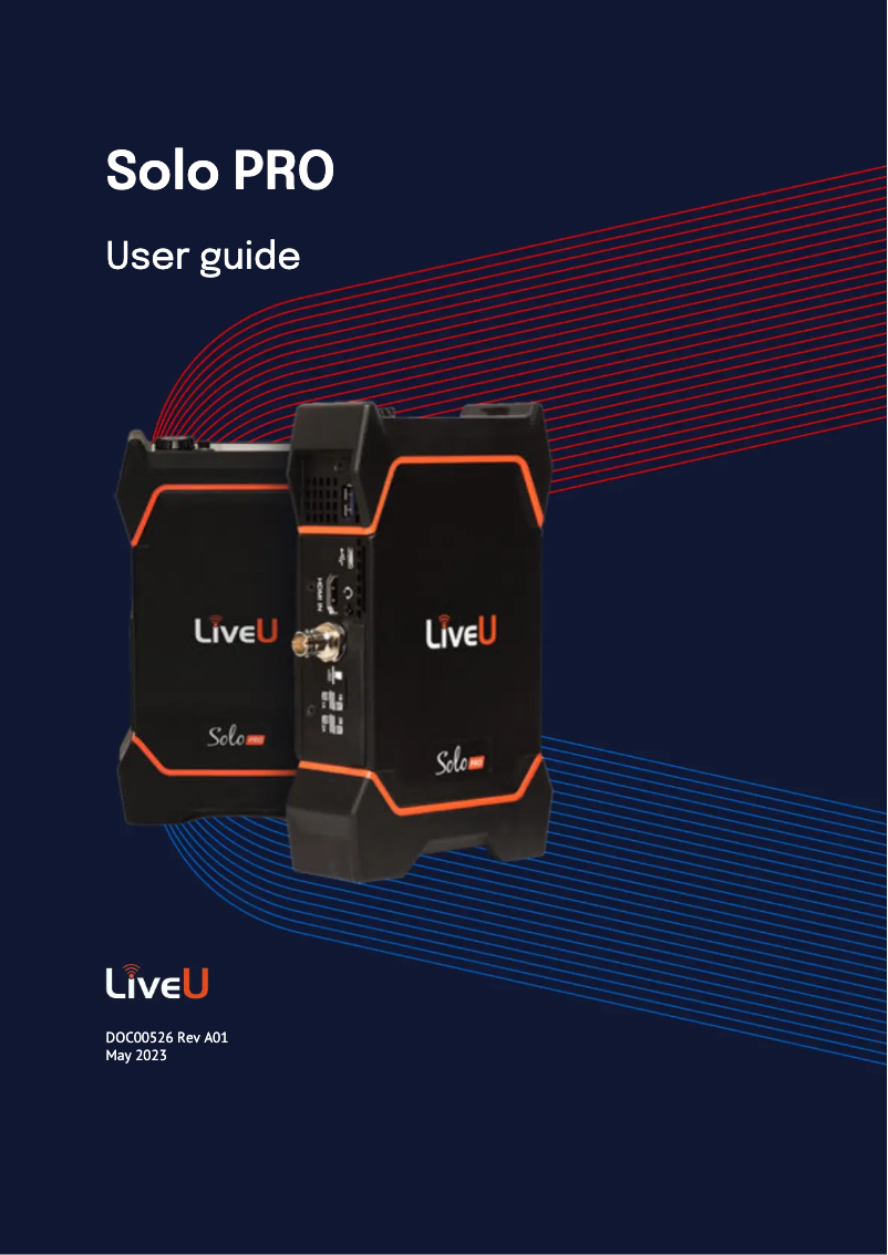 Image de la première page du manuel de l'appareil Solo Pro